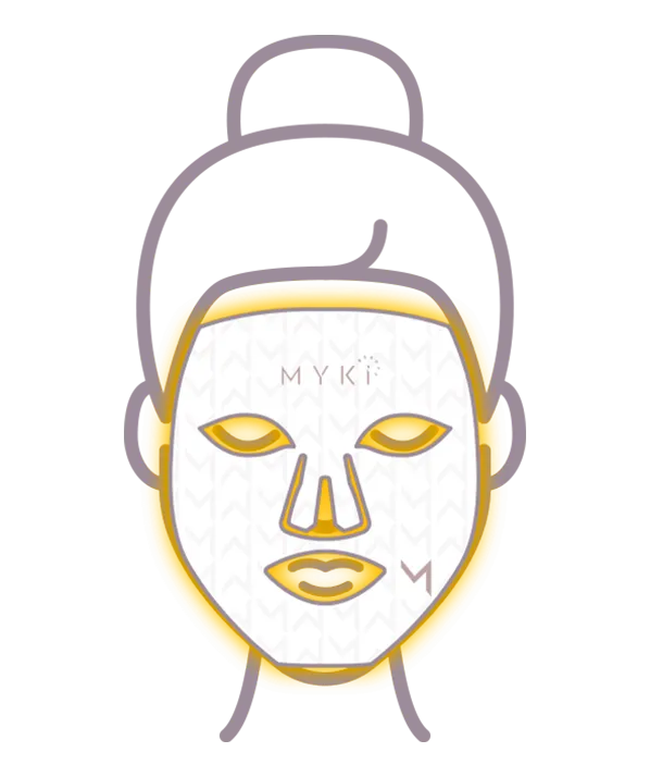 yellow light led face mask